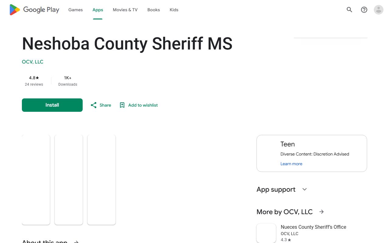 Neshoba County warrant and public safety records on the Sheriff Android app